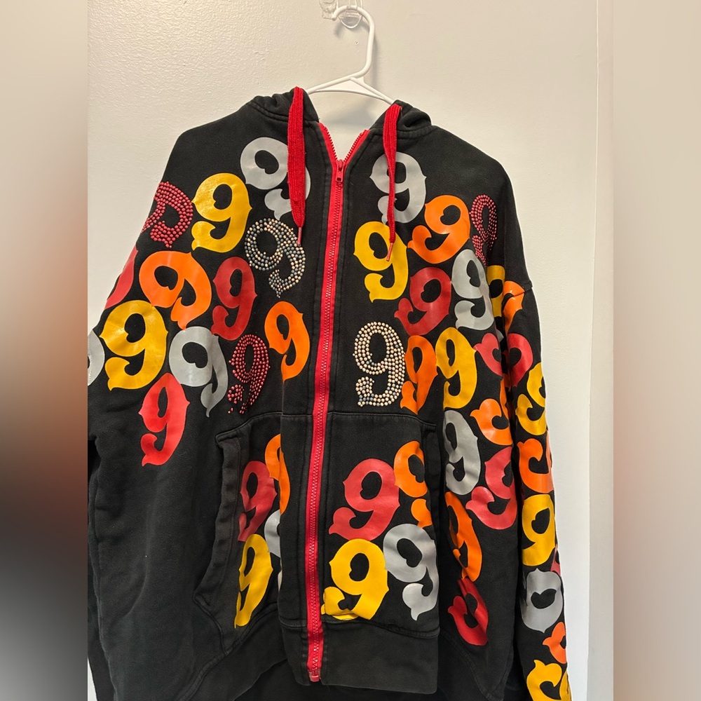 Stylish Black Hoodie with Number Print